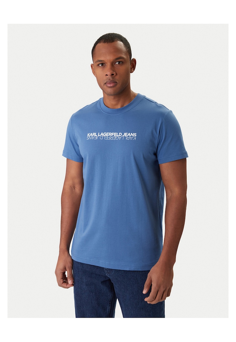 Tricou Barbati - Bumbac - Albastru