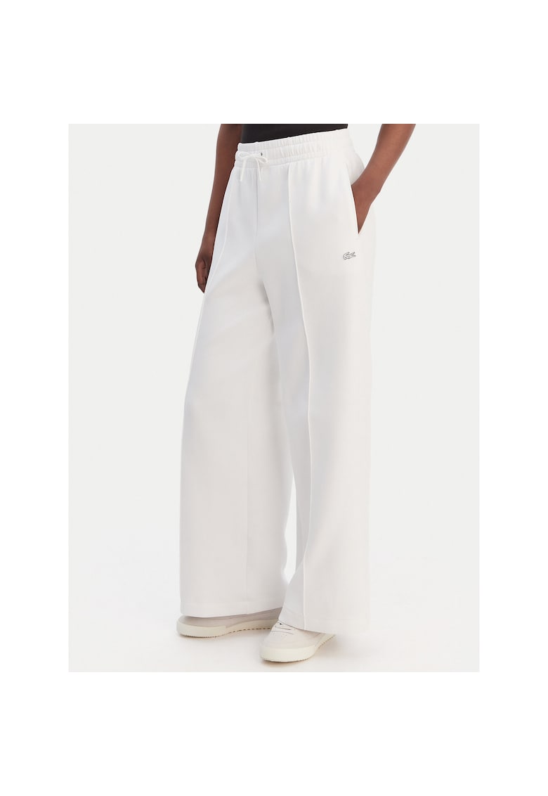 Pantaloni sport dama - alb - 75% bumbac - 20% poliester