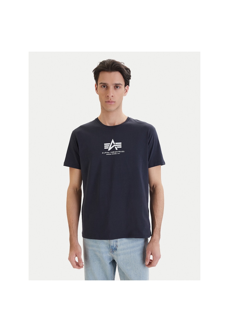 Tricou sport barbati - bumbac 100% - bleumarin -