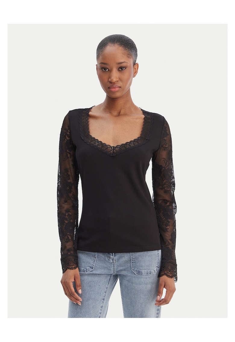 Bluza dama slim fit negru - Negru
