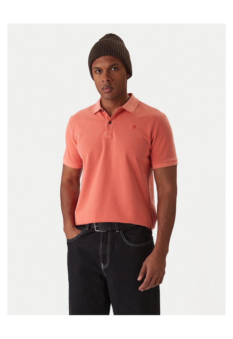 Tricou barbati - Raw - bumbac organic - slim fit - portocaliu - Portocaliu
