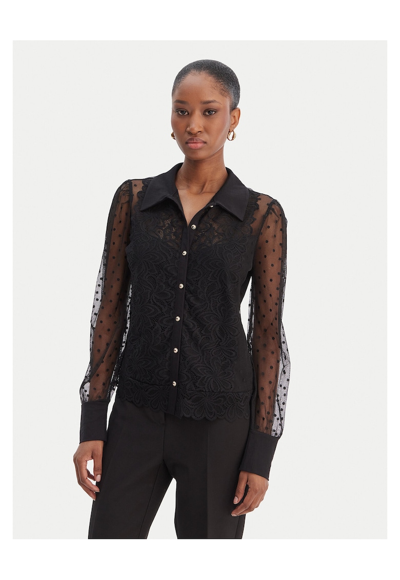 Camasa dama negru poliester - Negru