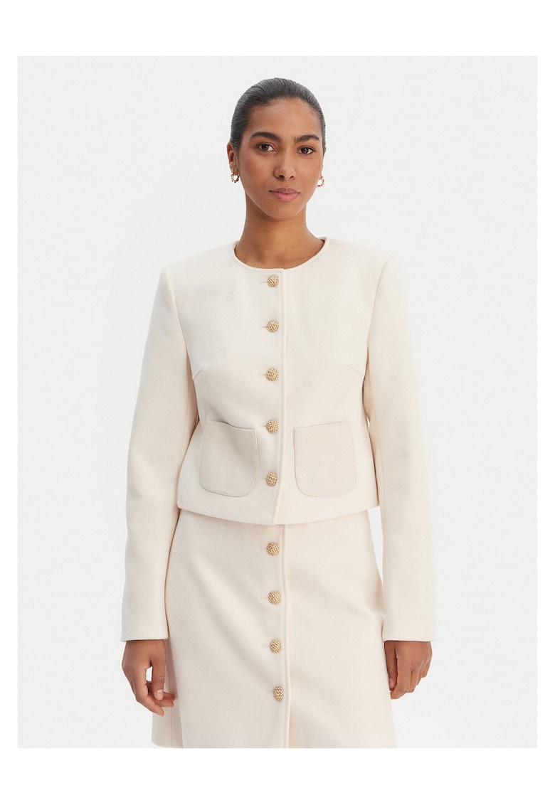 Sacou dama - slim fit - bej - poliester