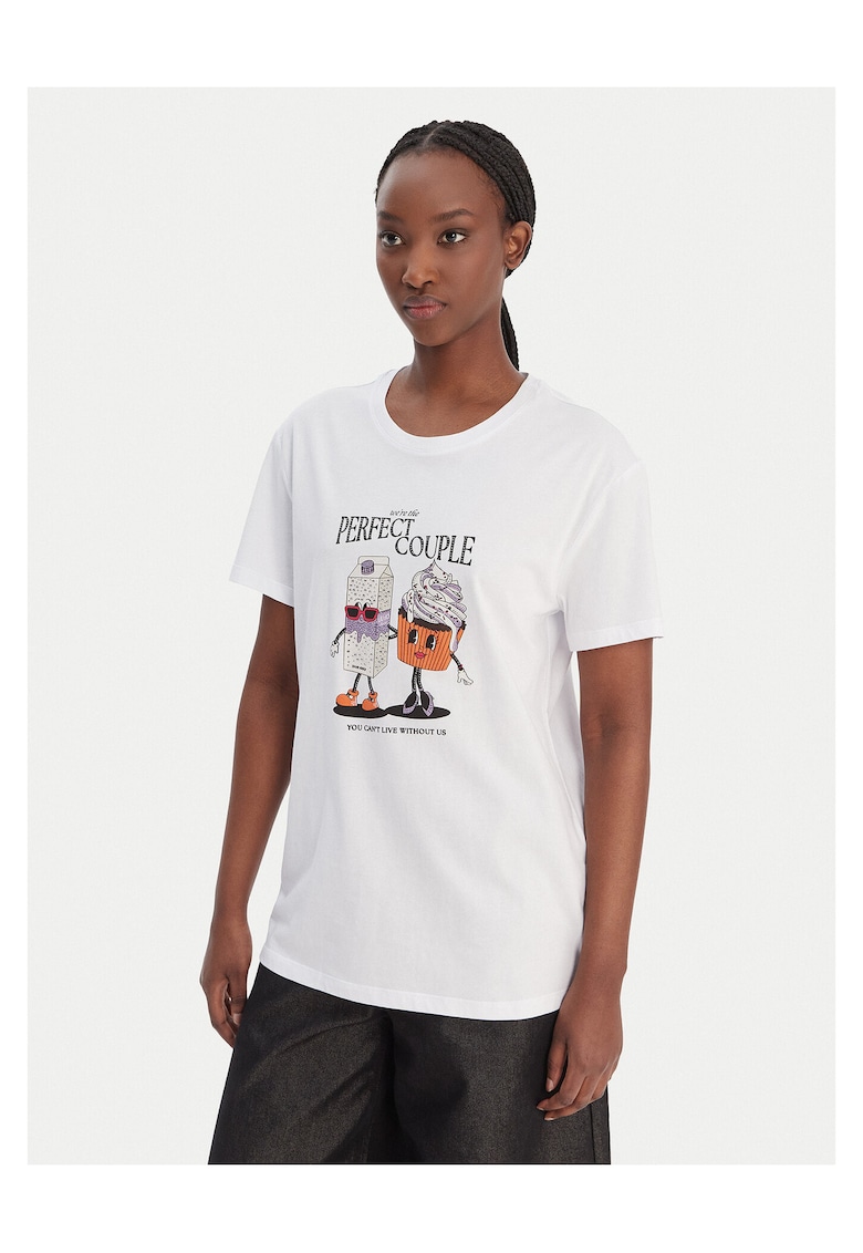 Tricou Femei - Alb - Bumbac 100% -