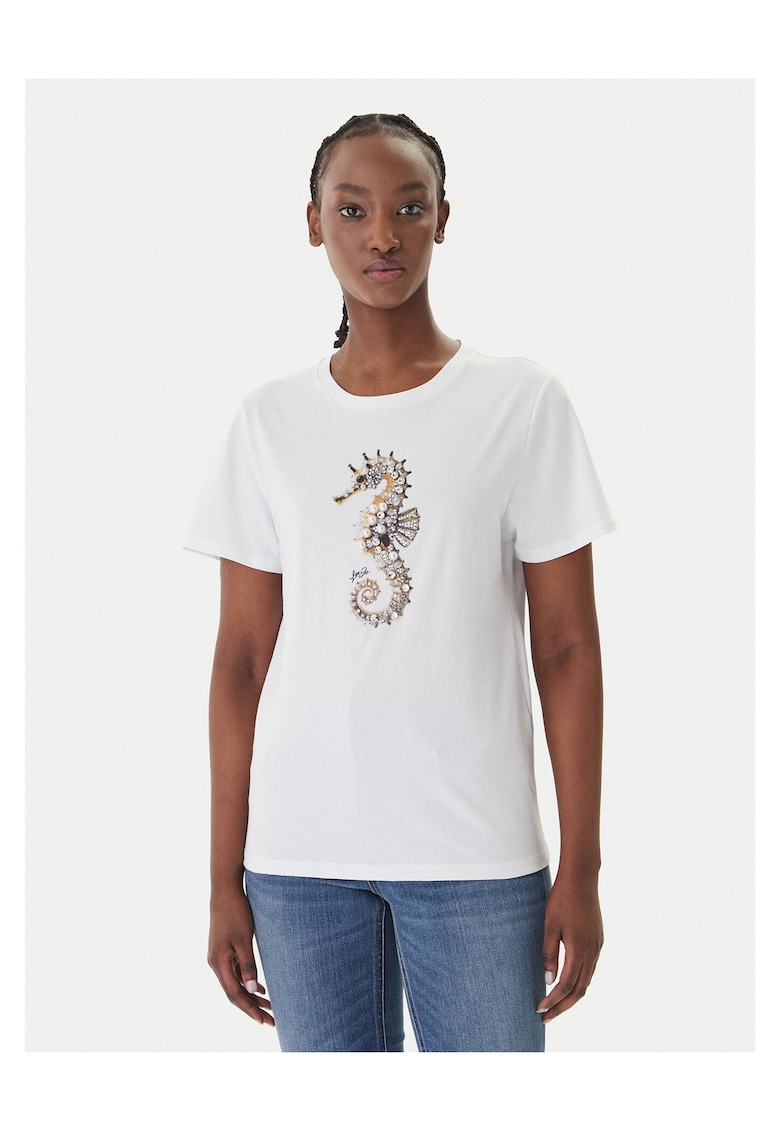 Tricou dama bumbac - alb -