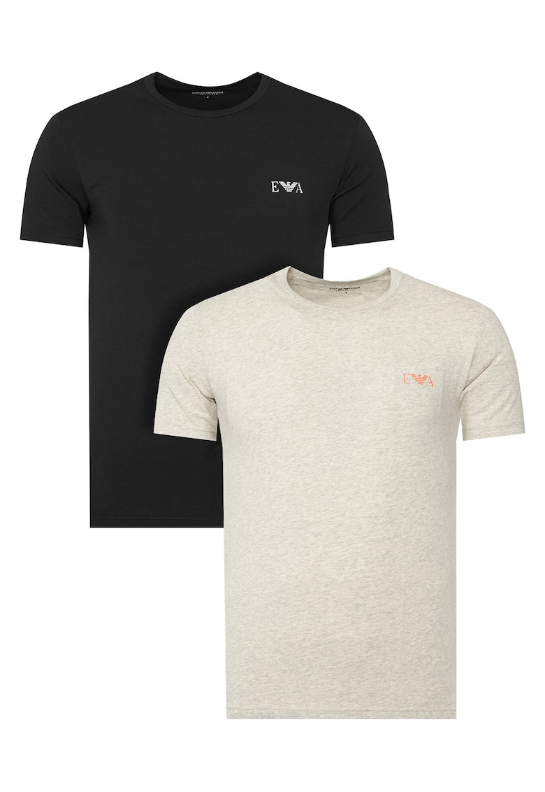 Tricouri Emporio Armani slim fit - Negru/Gri