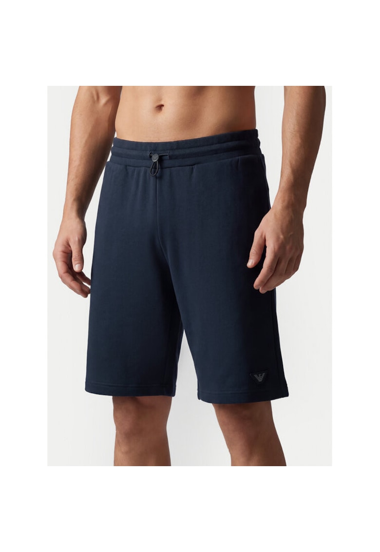 Pantaloni scurti sport Barbati - Emporio Armani - bumbac-modal - bleumarin
