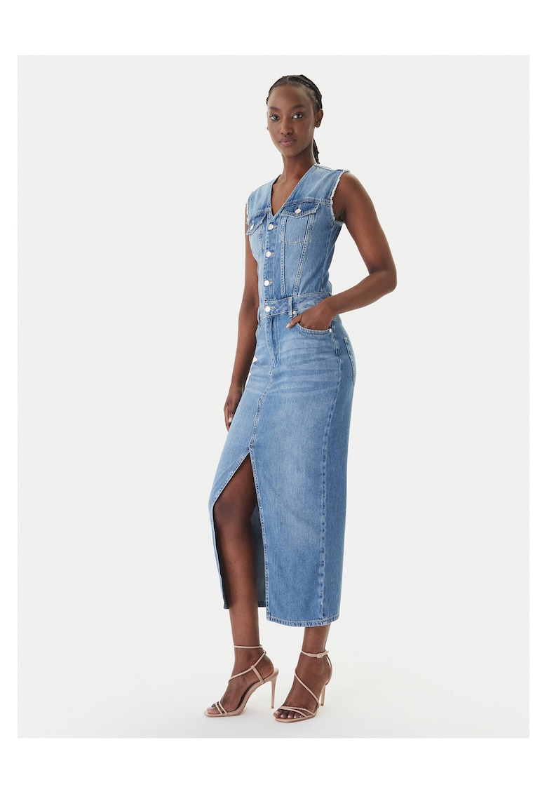 Rochie din bumbac - Albastru