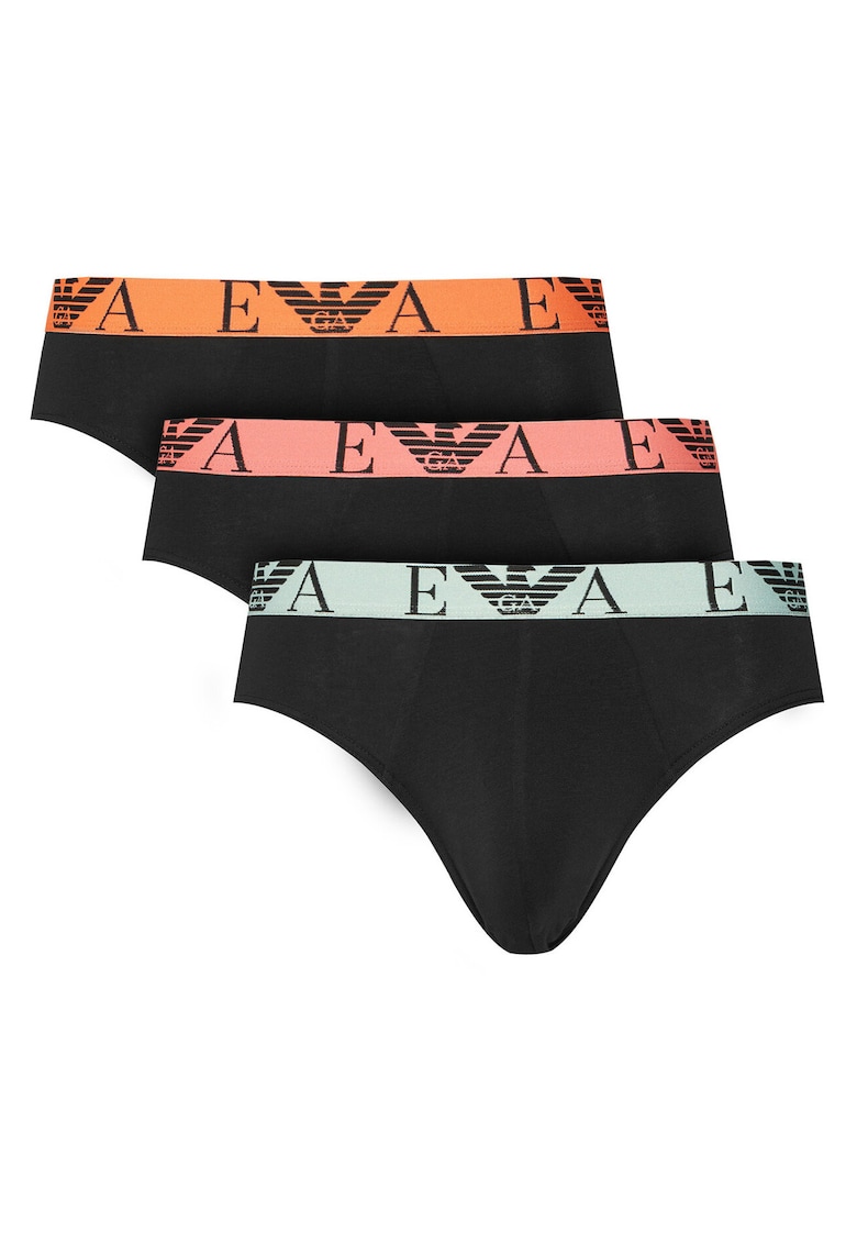 Set 3 perechi chiloti barbati - Emporio Armani - bumbac - negru