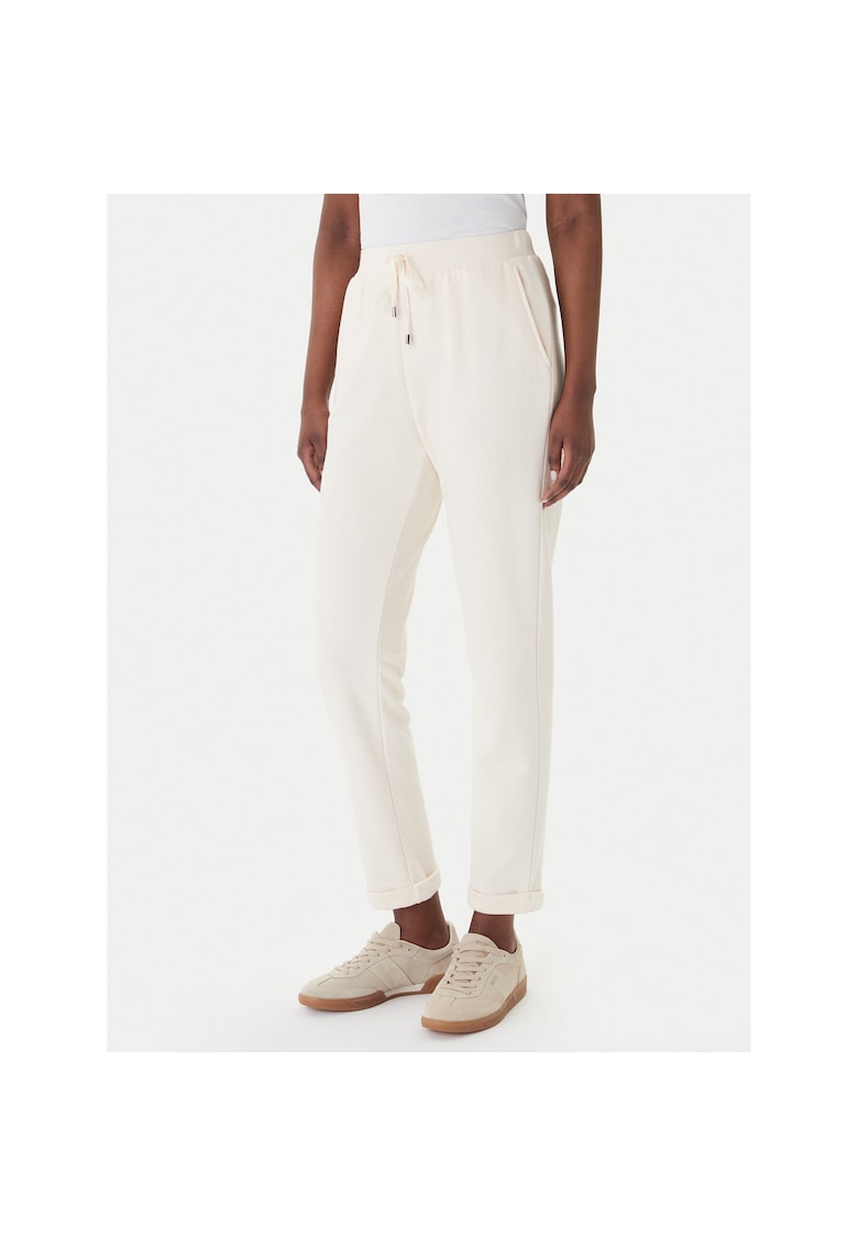 Pantaloni sport dama - bumbac - bej - 65% bumbac - 35% poliester