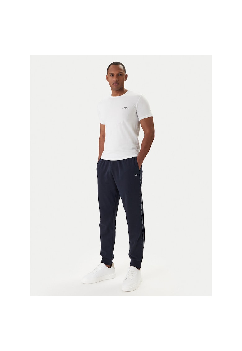 Pantaloni trening barbati - bumbac/pwqfoliester - bleumarin - Bleumarin