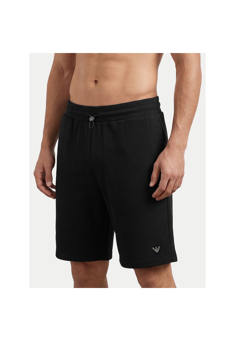 Pantaloni sport barbati - Emporio Armani - negru - 70% bumbac - 30% modal