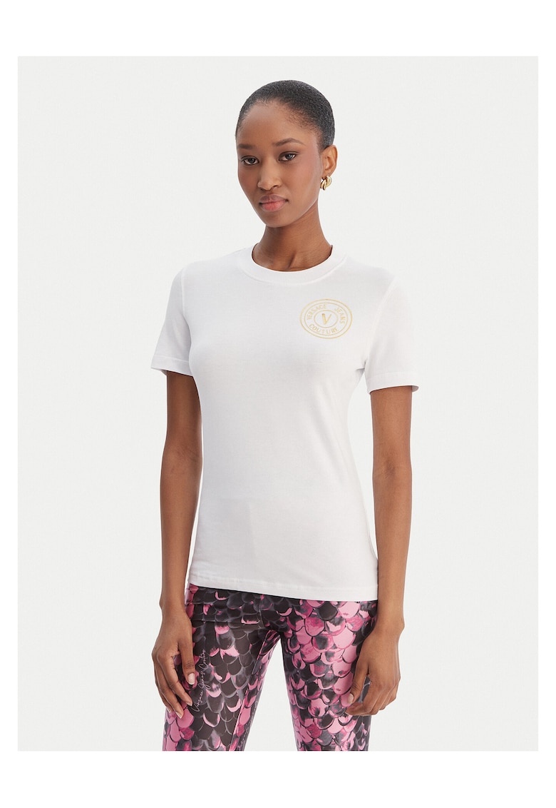 Tricou dama - bumbac/elastan - slim fit - alb