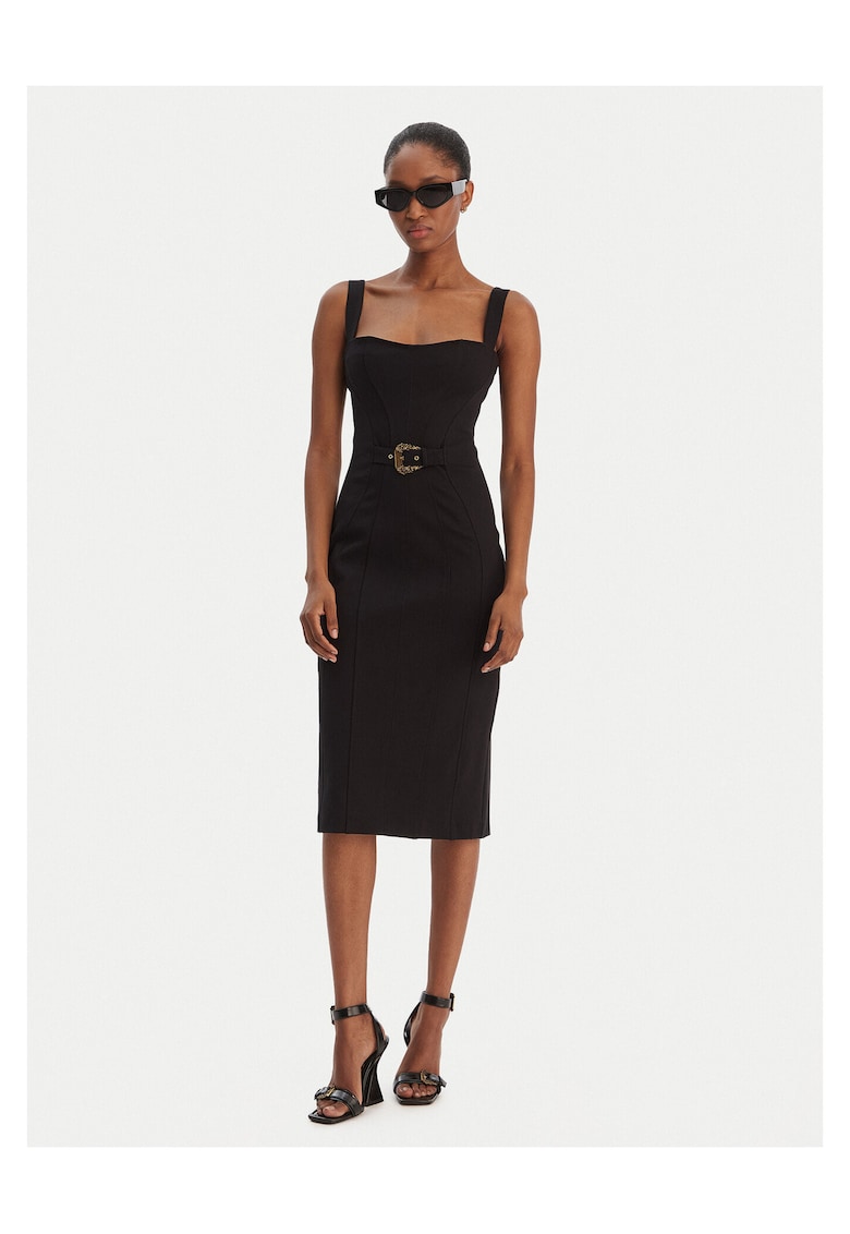 Rochie de cocktail - fermoar - negru - 64% viscoza - 31% poliamida - 5% elastan