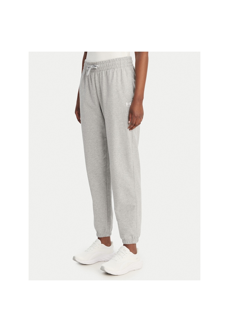 Pantaloni sport dama - gri - bumbac si elastan -