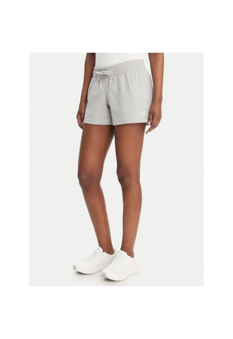 Pantaloni scurti sport dama - gri - bumbac 96% - elastan 4%