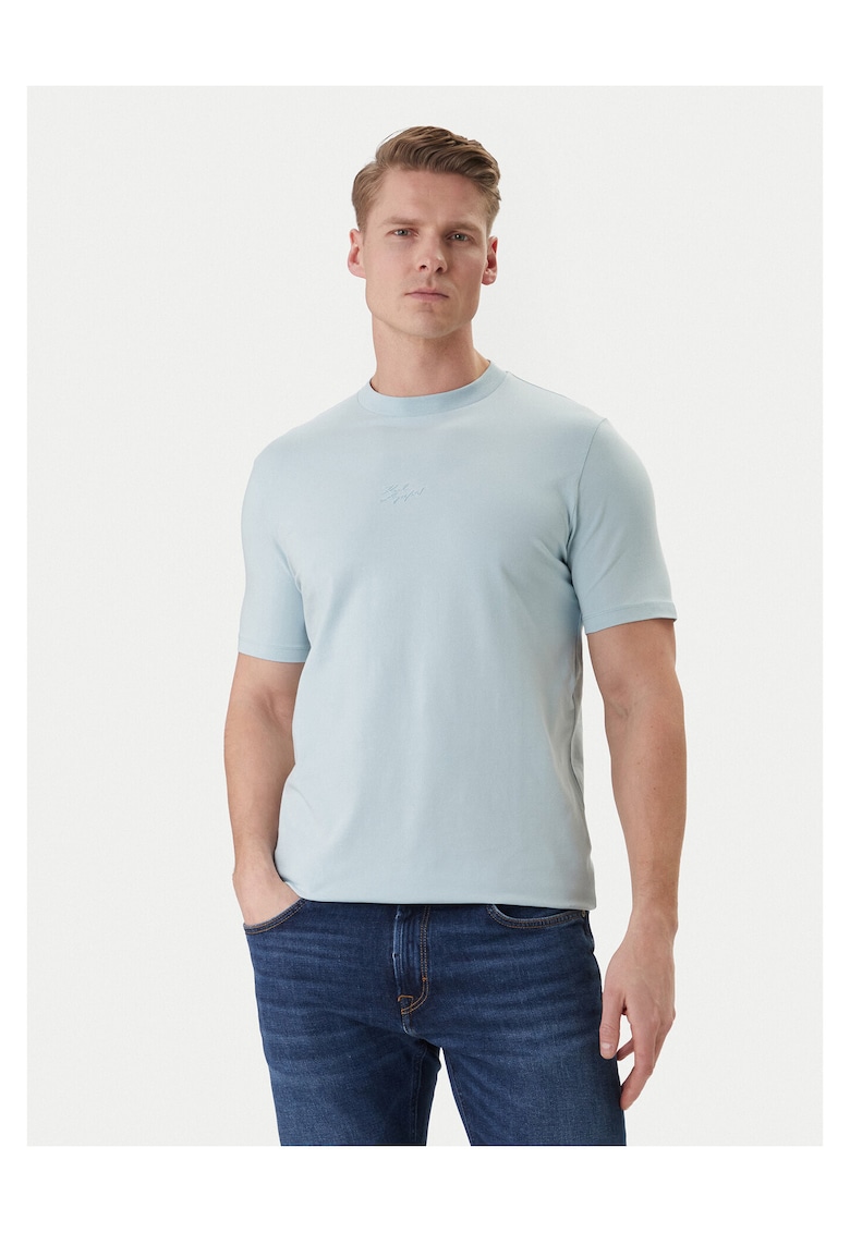 Tricou Barbati - Bumbac - Albastru - 95% bumbac -