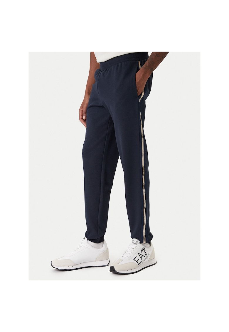 Pantaloni trening barbati - bleumarin - bumbac si poliester -