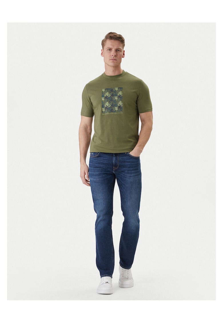Tricou barbati lejer - verde - bumbac organic