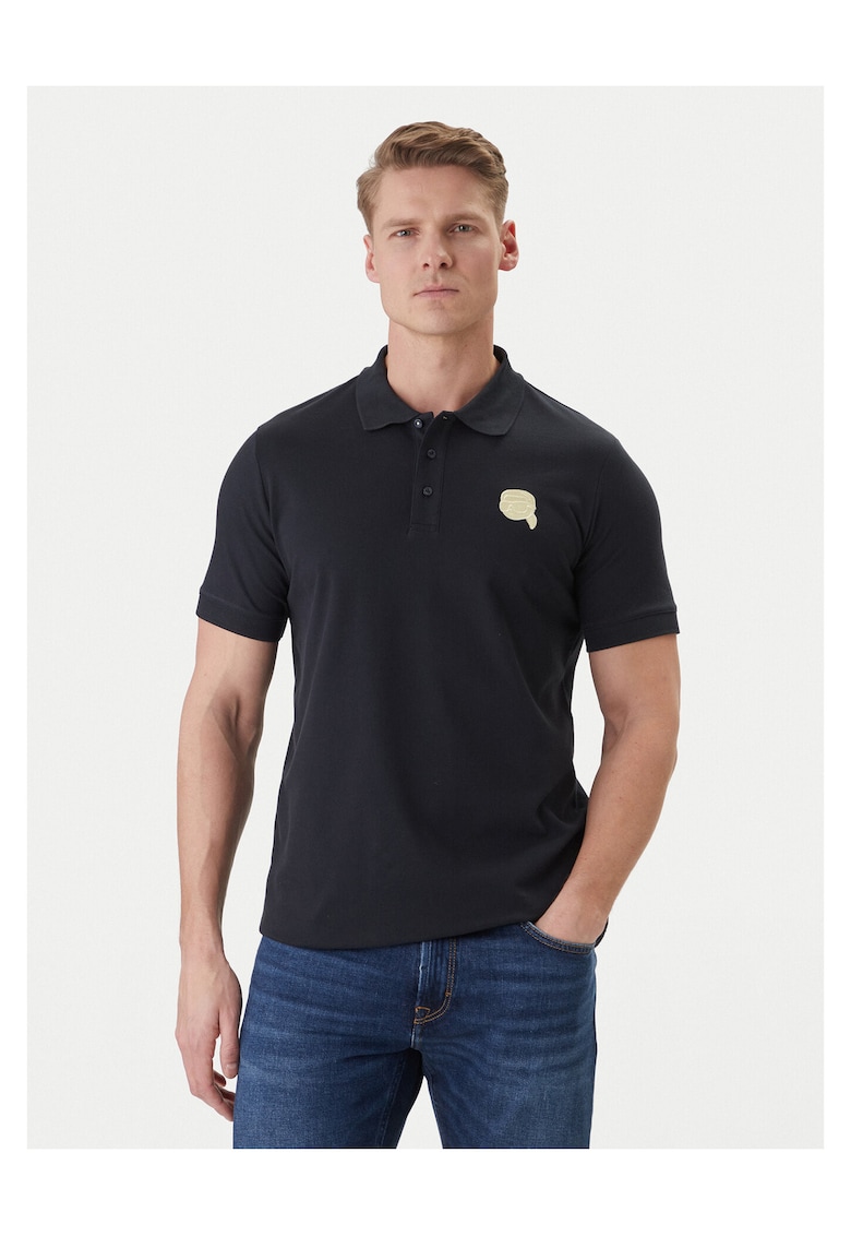 Tricou barbati 95% bumbac - 5% elastan - bleumarin