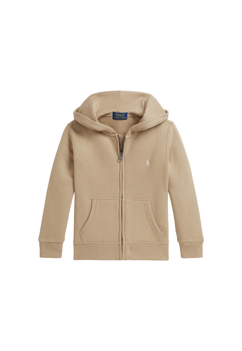 Bluza copii - bumbac - fermoar - bej - Bej