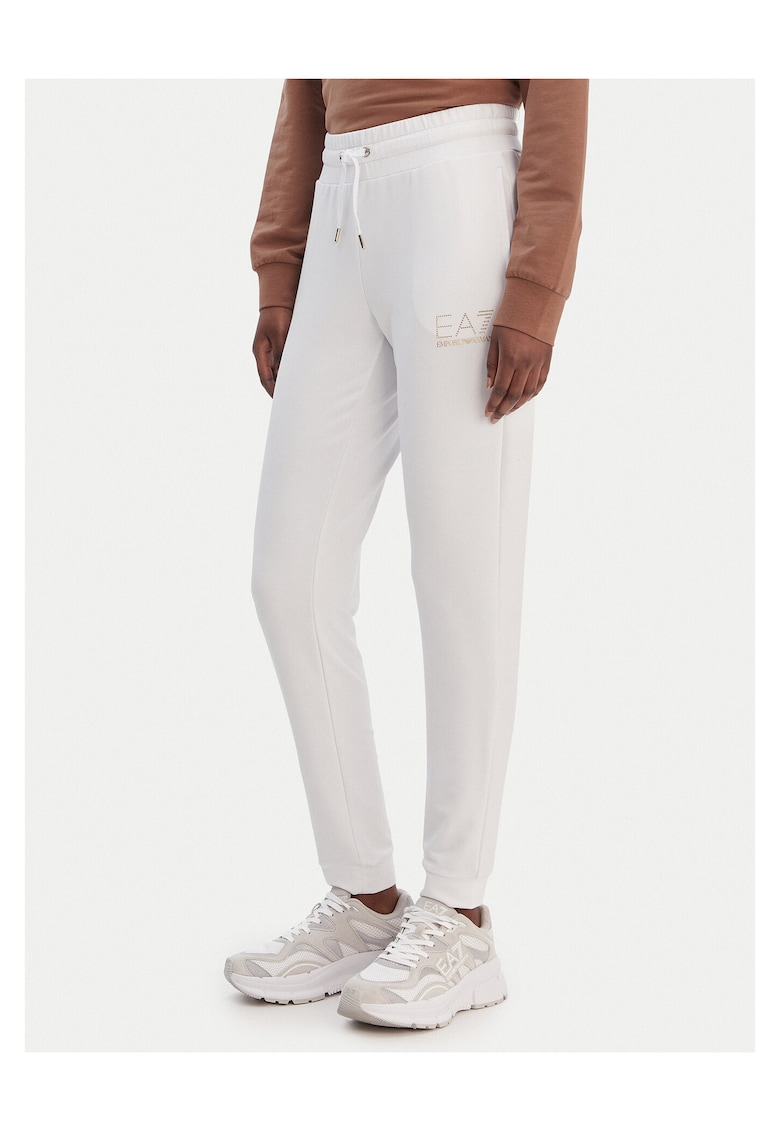 Pantaloni dama - poliester - alb