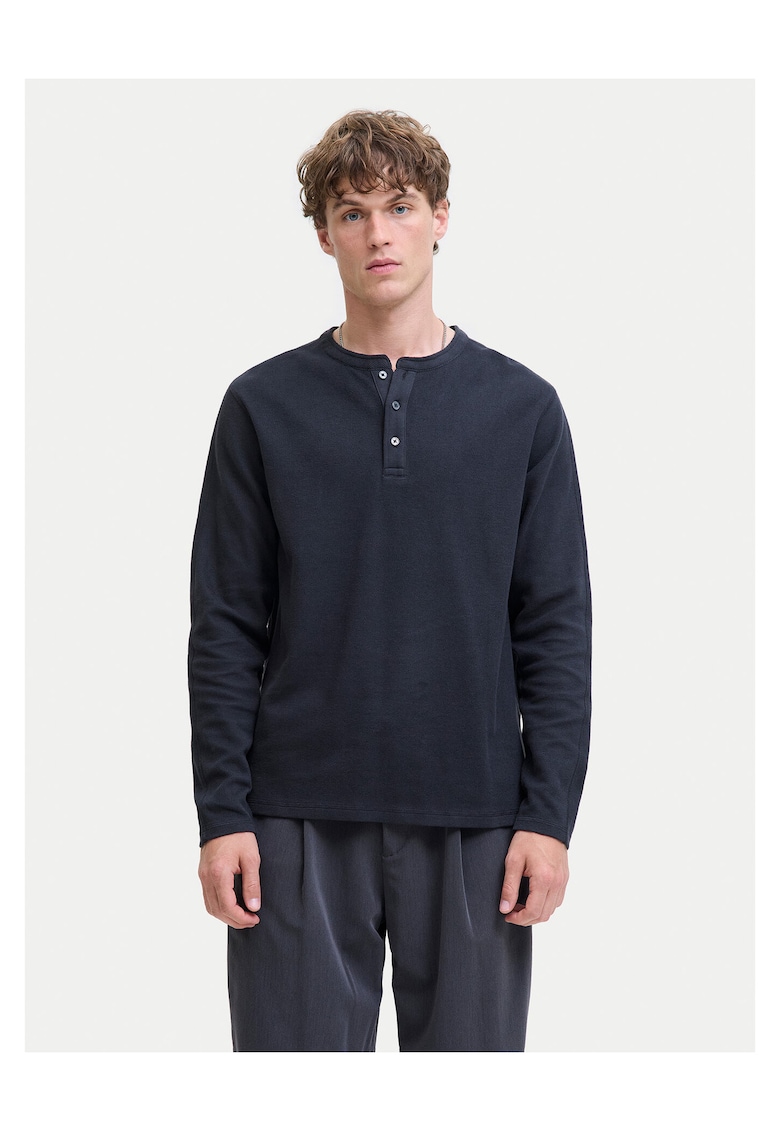 Bluza barbati - bumbac organic - bleumarin