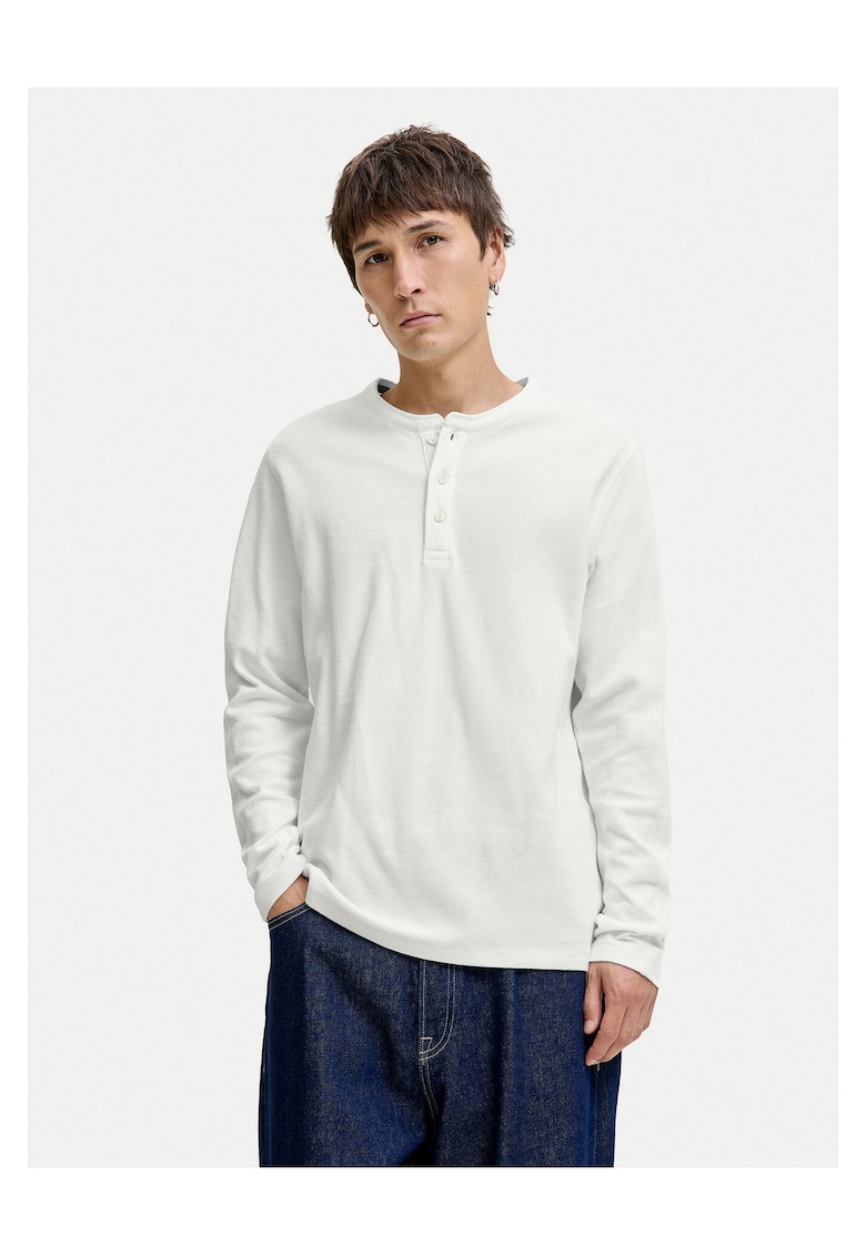 Bluza barbati bumbac organic - Alb
