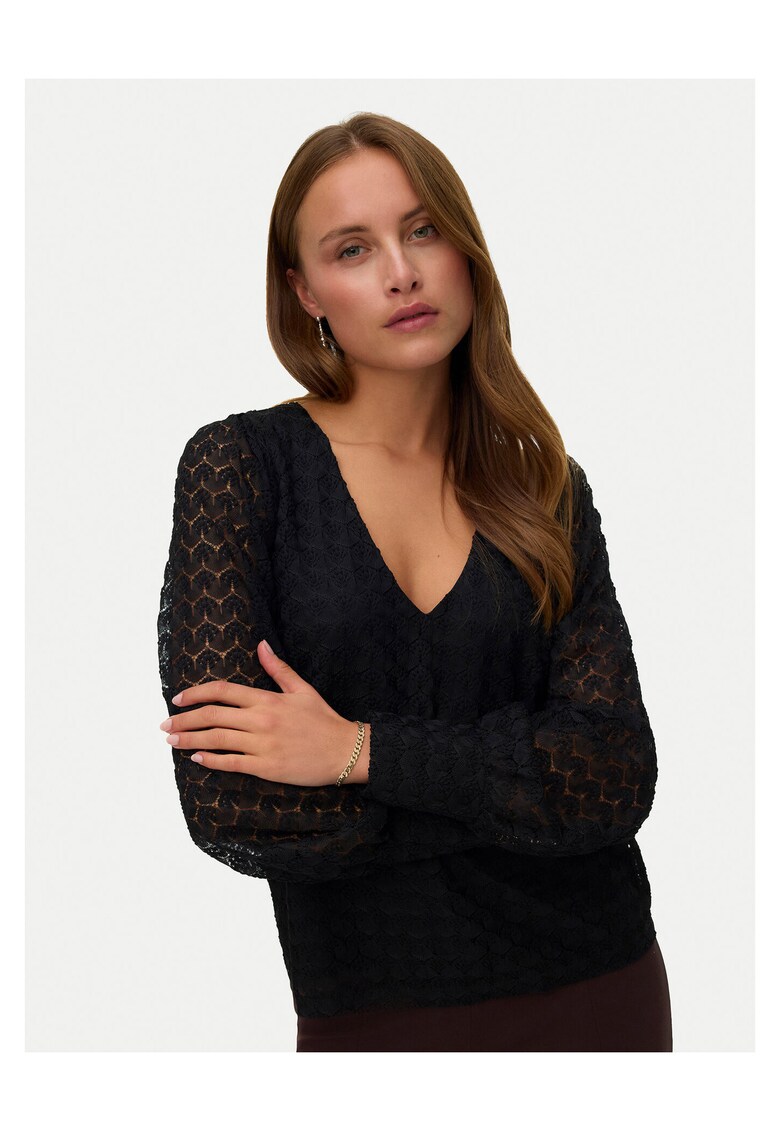 Bluza neagra poliester - Negru