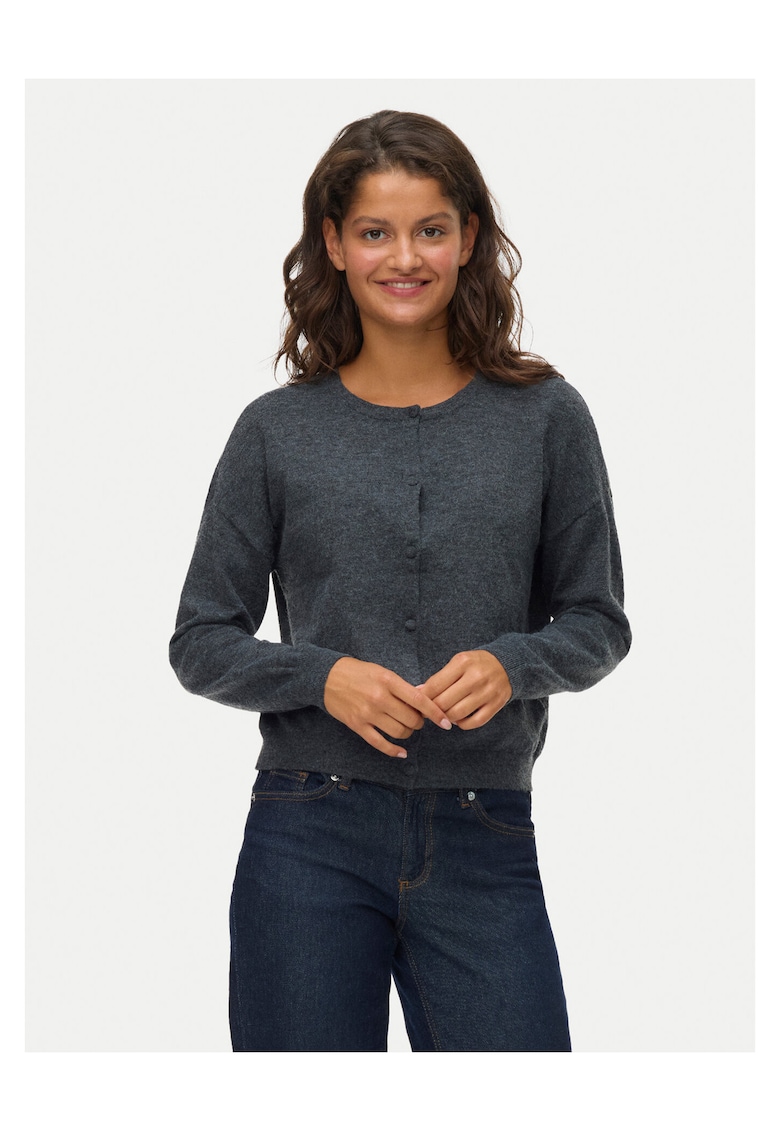 Cardigan dama - gri - inchidere cu nasturi - Gri