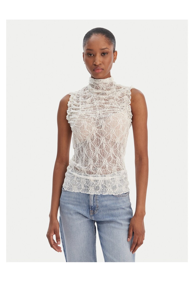 Bluza albă din nailon - Alb