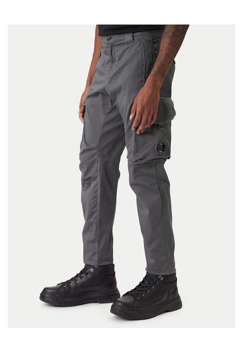 Pantaloni barbati - gri - bumbac/elastan