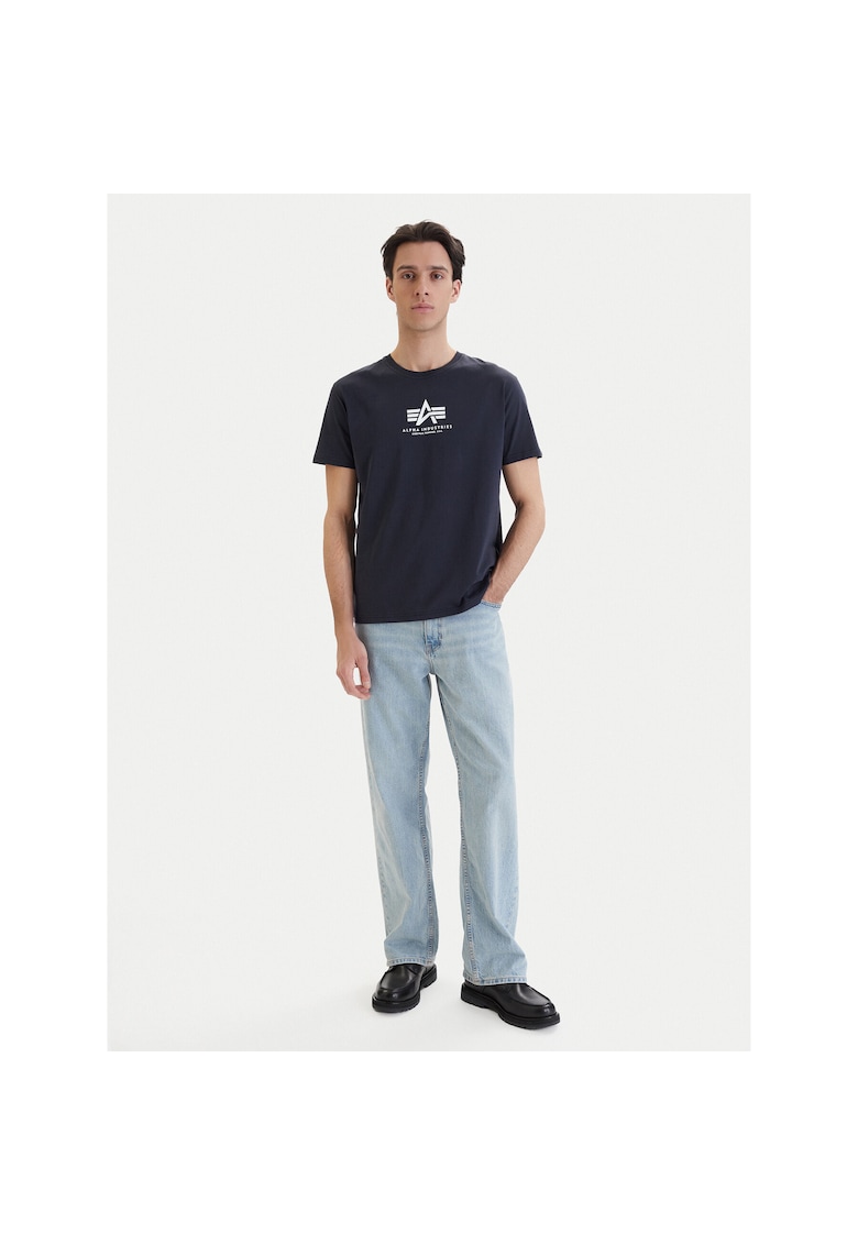Tricou sport barbati - bumbac - bleumarin -