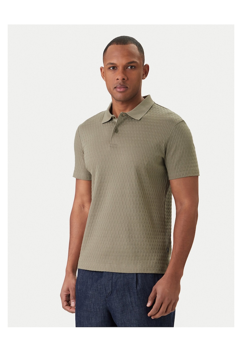 Tricou barbati - slim fit - verde - bumbac - Verde