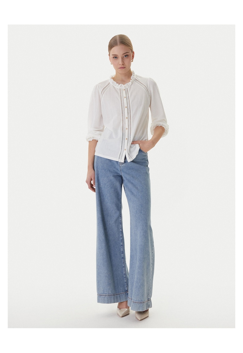 Bluza dama - Alb - 53% viscoza - 47% poliamida