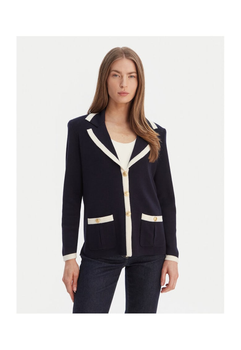 Cardigan dama - lana - bleumarin -