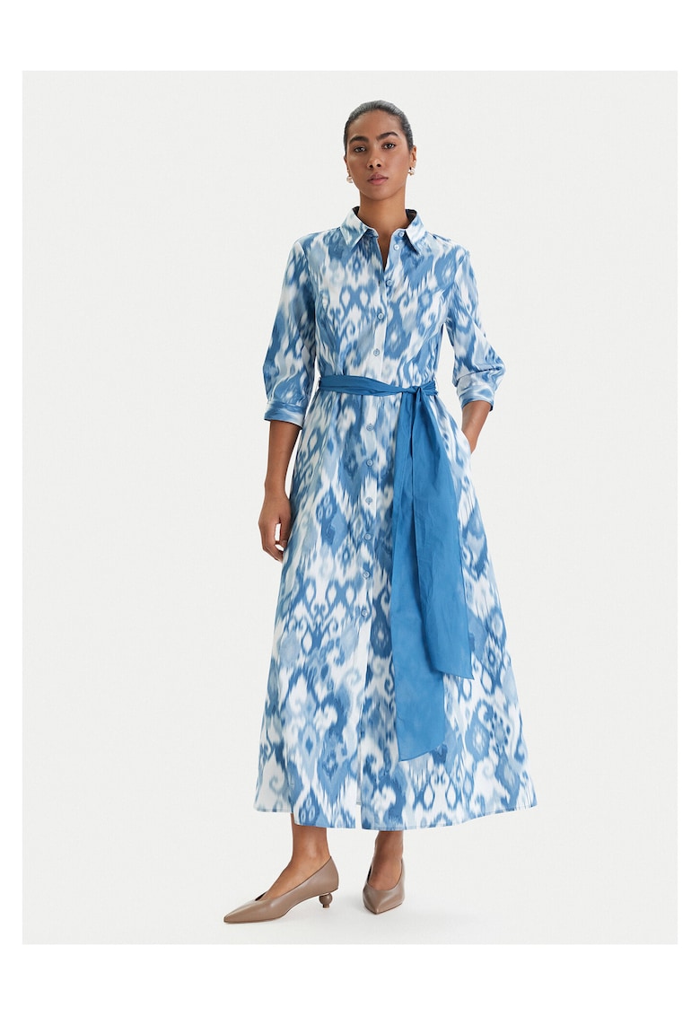 Rochie camasa Dama - Bumbac - Albastru