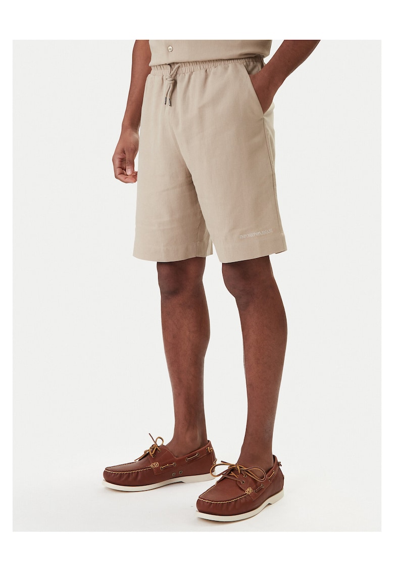 Pantaloni scurti barbati - in/viscoza - Bej