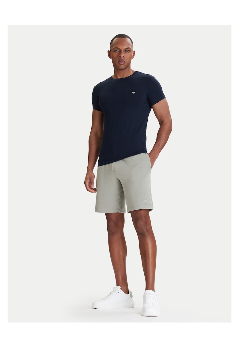 Tricou Barbati - Emporio Armani - slim fit - bleumarin - bumbac