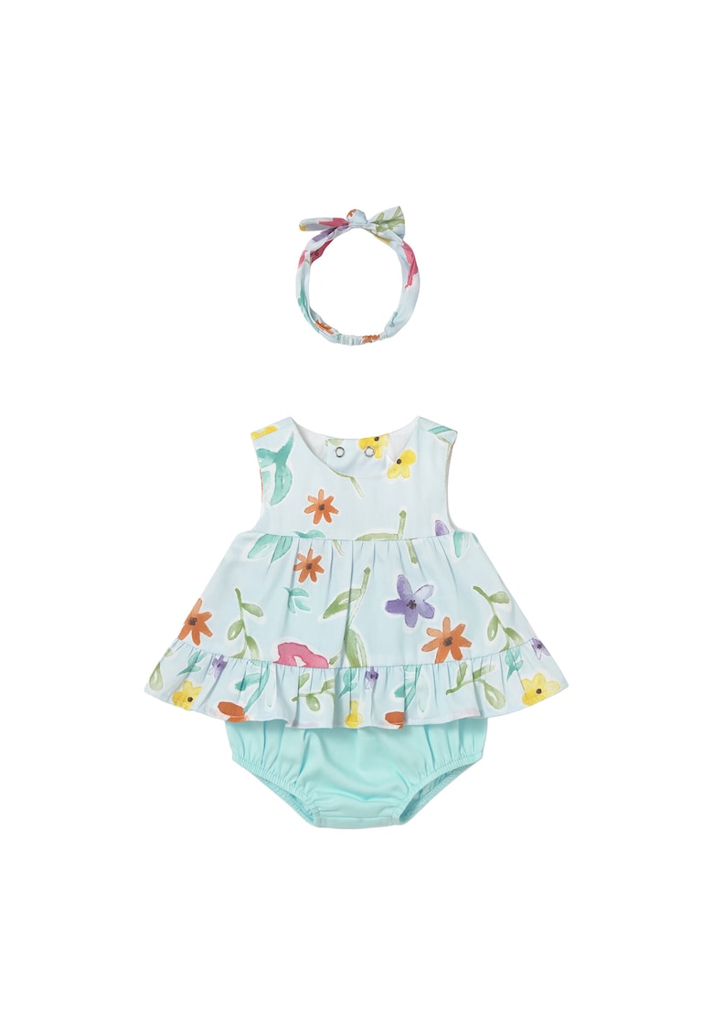 Rochie de vara - bumbac - verde - pentru fete