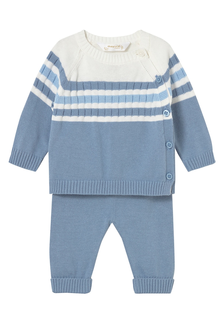 Set pulover+pantaloni bumbac - albastru