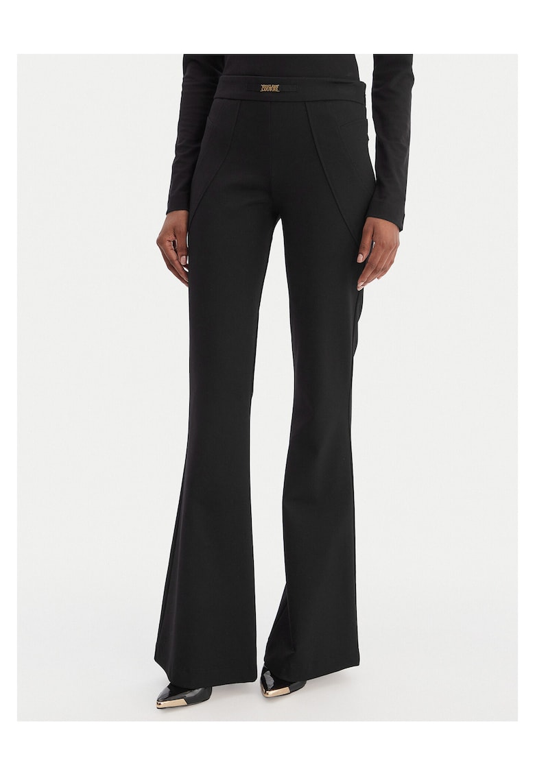 Pantaloni dama - viscoza - evazati - negru