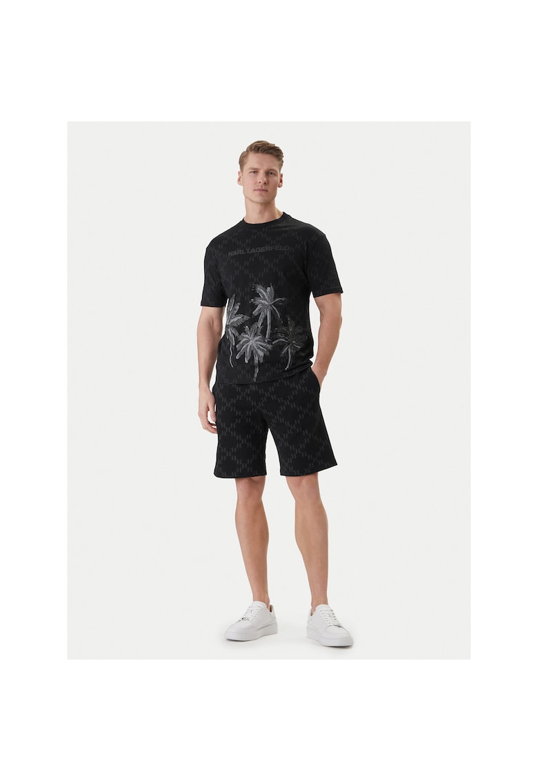 Pantaloni scurti sport pentru Barbati - bumbac organic - negru