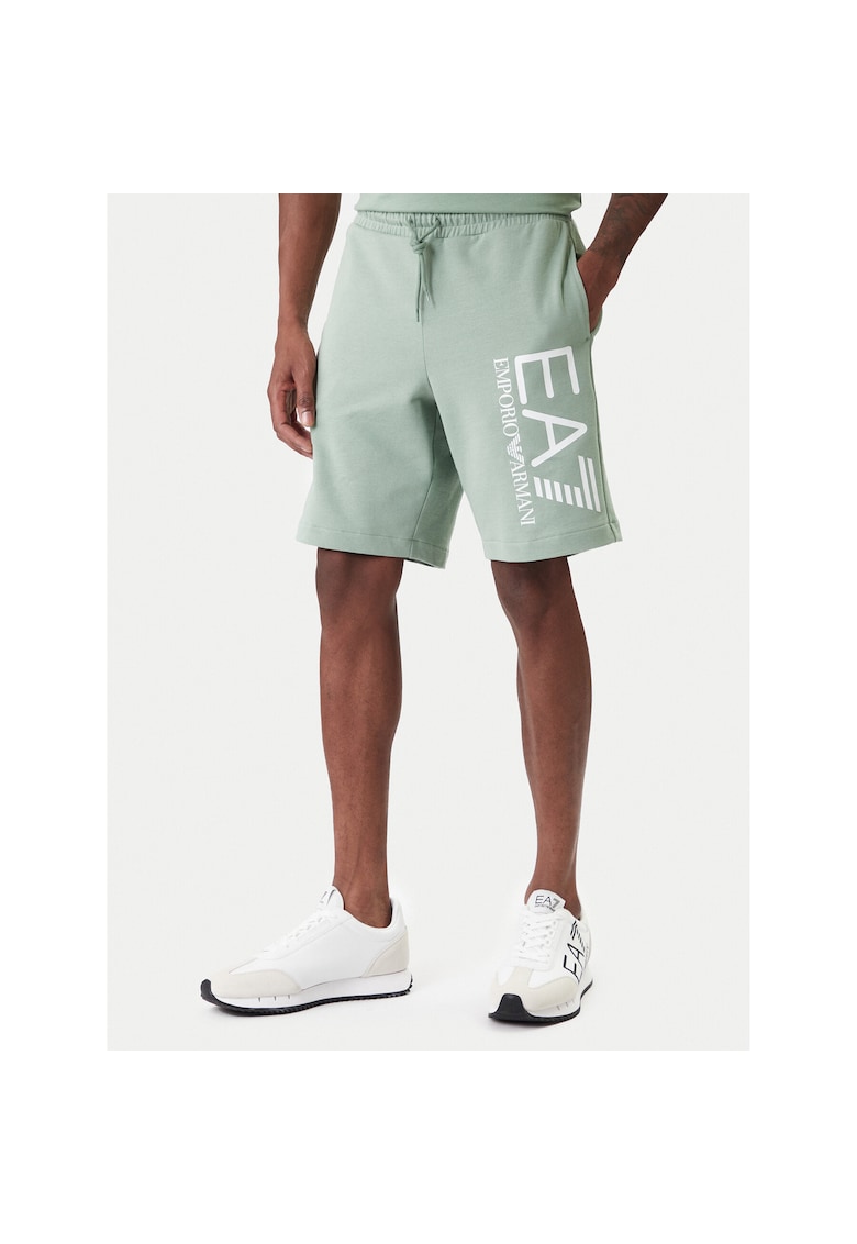 Pantaloni scurti sport barbati - bumbac - verde deschis
