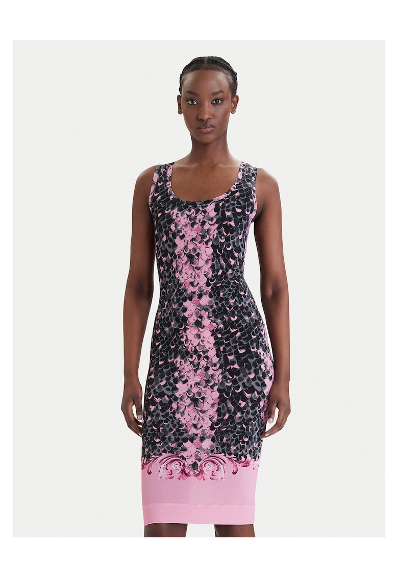Rochie casual - Viscoza - roz - Roz