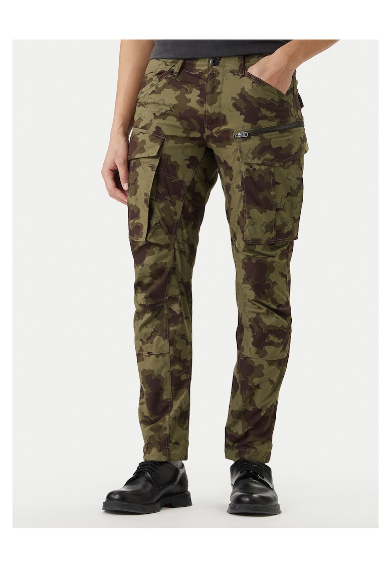 Pantaloni barbati - bumbac - camuflaj verde