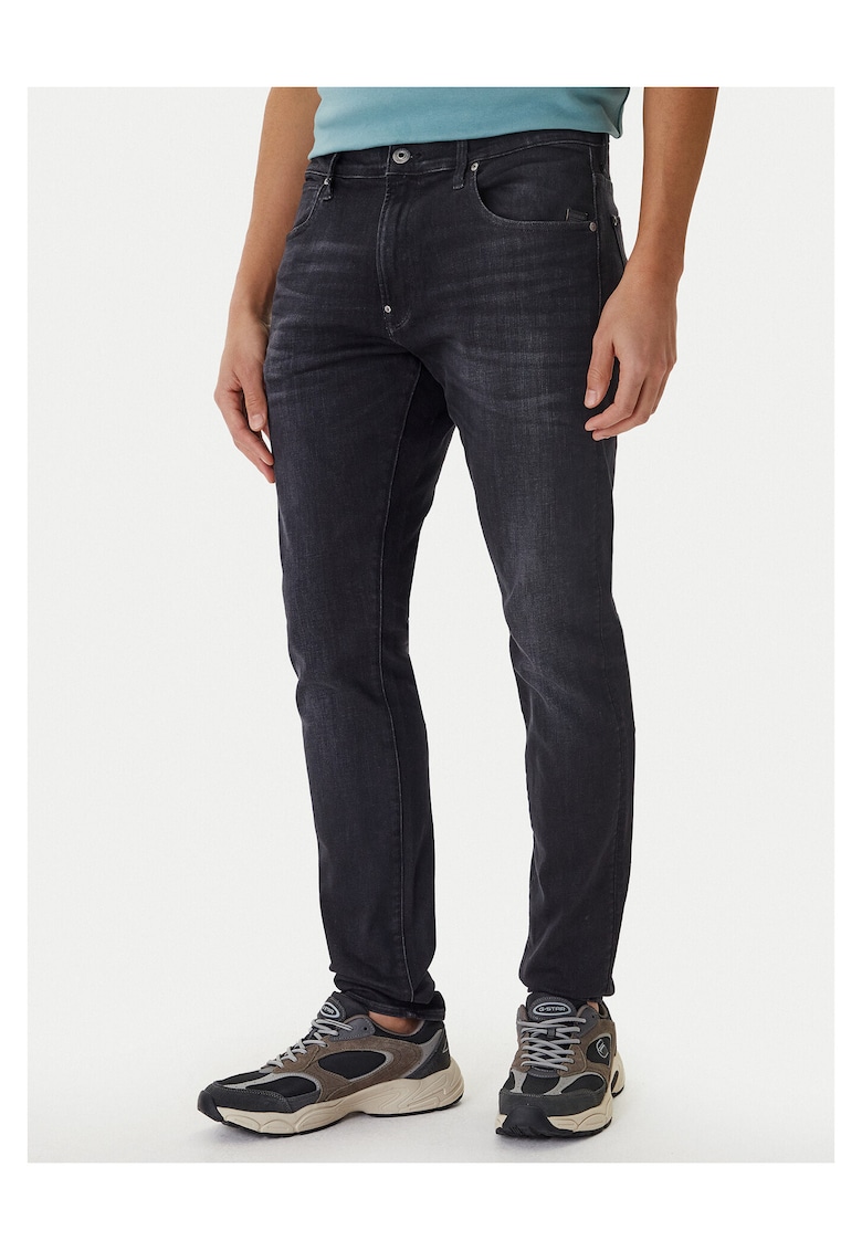 Blugi barbati - gri - bumbac - fermoar -