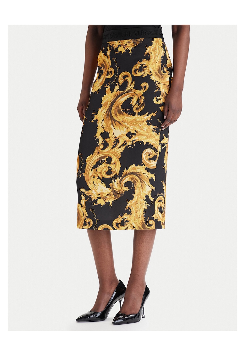 Fusta creion - Negru/Galben