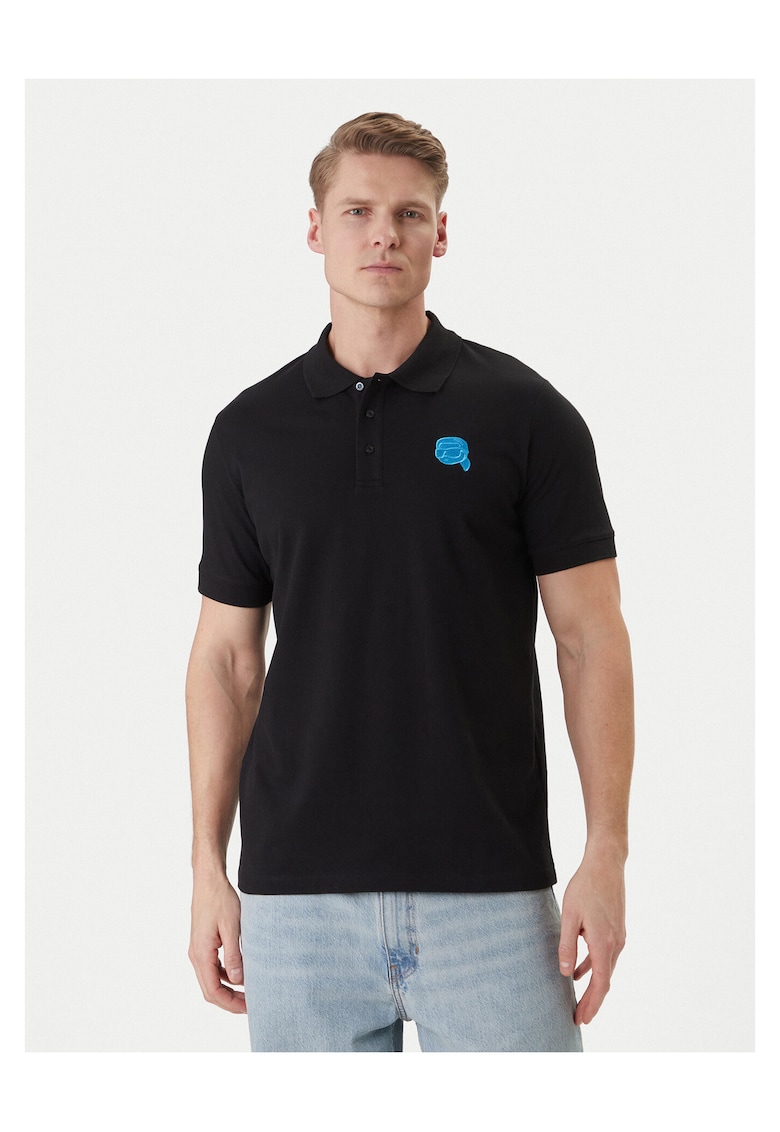 Tricou barbati - bumbac - negru - 95% bumbac - 5% elastan -