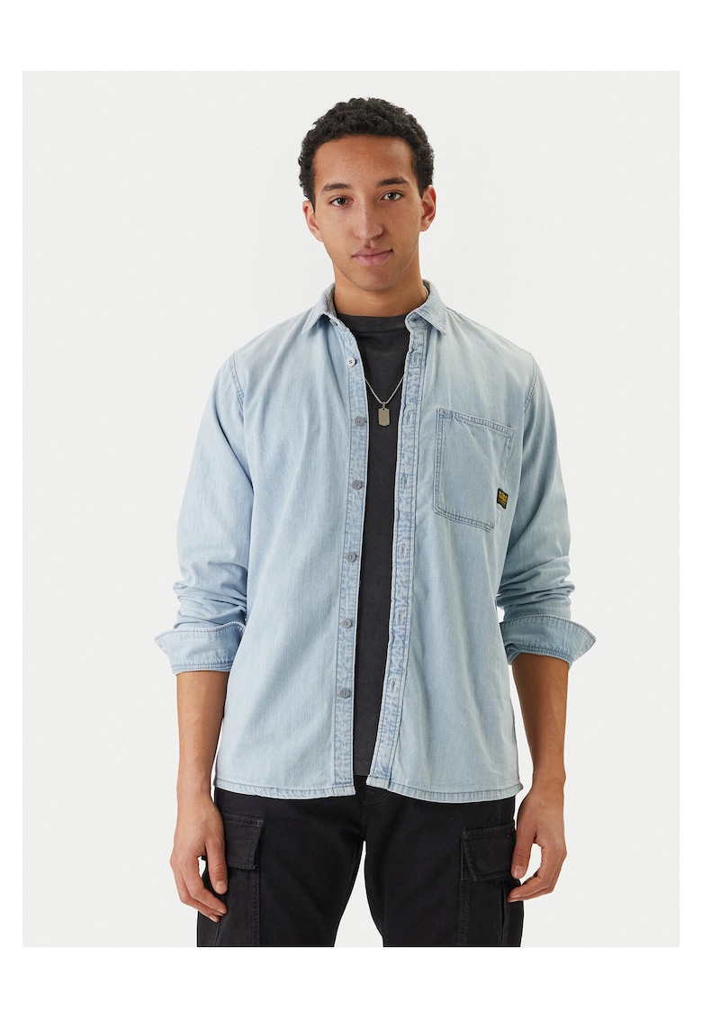 Camasa din denim - Albastru deschis/Albastru